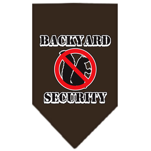 Backyard Security Screen Print Bandana Cocoa Small